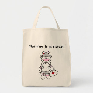 Sock Monkey Mama Nurse T-shirts en geschenken Tote Bag