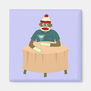 Sock Monkey Martini Nightclub Magneet