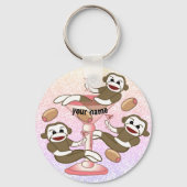 Sock Monkey Martini Sleutelhanger (Voorkant)