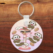 Sock Monkey Martini Sleutelhanger (Voorkant)