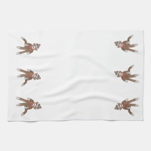 Sock Monkey MoJo Serviette de cuisine (Horizontal)