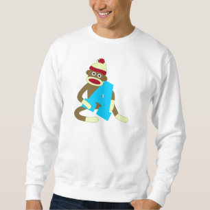 Sock Monkey Monogram Boy A Trui