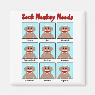 Sock Monkey Moods Magnet Magneet