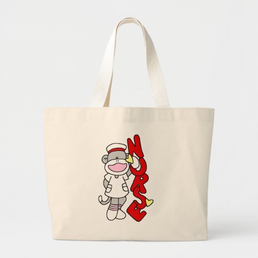 Sock Monkey Neurse T-shirts en cadeautjes Grote Tote Bag (Voorkant)