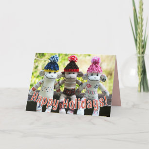 Sock Monkey - Nordic Christmas Kaarten