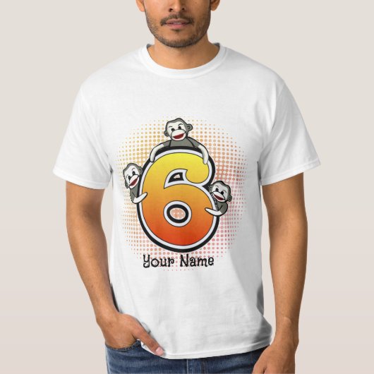 Sock Monkey Nummer 6 T-shirt (Voorkant)