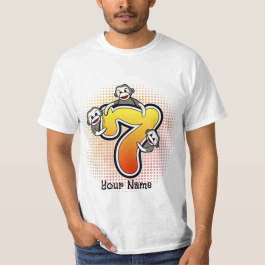 Sock Monkey Nummer 7 T-shirt (Voorkant)