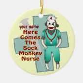 Sock Monkey Nurse ornament (Voorkant)