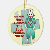 Sock Monkey Nurse ornament (Links)