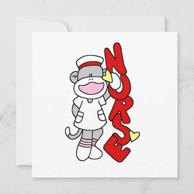 Sock Monkey Nurse T-shirts en geschenken (Voorkant)