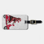 Sock Monkey op brommer Bagagelabel (Voorkant horizontaal)