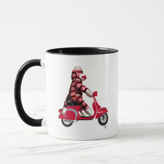 Sock Monkey op brommer Mok (Links)