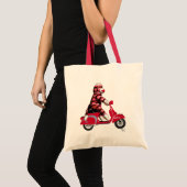 Sock Monkey op brommer Tote Bag (Voorkant (product))
