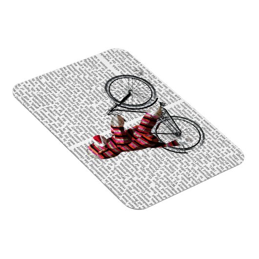 Sock Monkey op fiets Magneet (Rechterzijde)