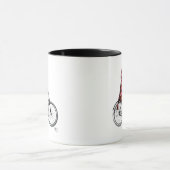 Sock Monkey op fiets Mok (Midden)