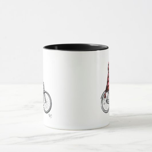 Sock Monkey op fiets Mok (Midden)