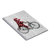 Sock Monkey op fiets Notitieboek (Rechterzijde)