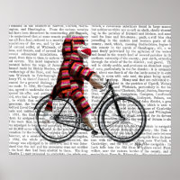 Sock Monkey op fiets