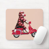 Sock Monkey op Red Moped Muismat (Met muis)