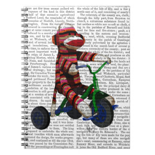 Sock Monkey op Tricycle Notitieboek