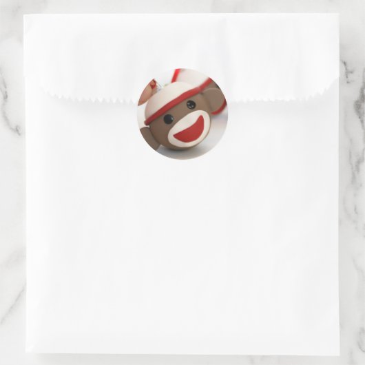 Sock Monkey Orament Sticker (Sac)
