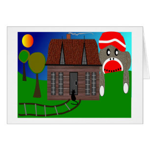 Sock Monkey over de horizon—Art