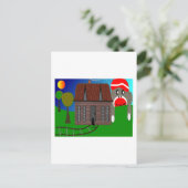 Sock Monkey over de horizon—Art Briefkaart (Staand voorkant)