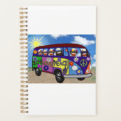 Sock Monkey Peace Bus Postcard (Devant)