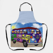 Sock Monkey Peace Bus  Schort (Voorkant)