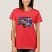 Sock Monkey Peace Bus  T-shirt (Voorkant)