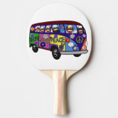 Sock Monkey Peace Bus  Tafeltennisbatje (Voorkant)