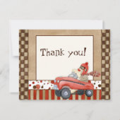 Sock Monkey Pedal Car, dank u Kaarten (Voorkant)