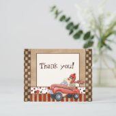 Sock Monkey Pedal Car, Merci Cartes De Note (Debout devant)