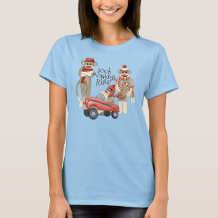 Sock Monkey Pedal Car, Sock Monkeys Rule T Shirt