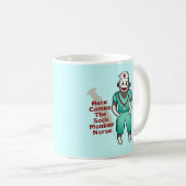 Sock Monkey personnalisé Nurse mug (Devant droit)