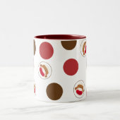 Sock Monkey Polka Dots Mok (rood en bruin) (Center)