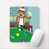 Sock Monkey Pool Billiards Player Muismat (Met muis)
