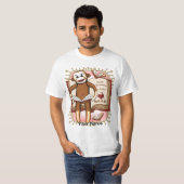 Sock Monkey Reading T-shirt (Voorkant volledig)