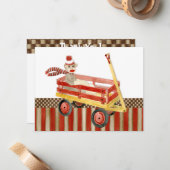 Sock Monkey Red Wagon, Merci Cartes de notes (Devant/Arrière en situation)