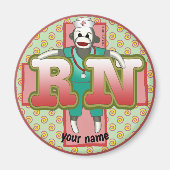 Sock Monkey RN Nurse aimant (Devant)
