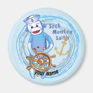 Sock Monkey Sailor Magneet