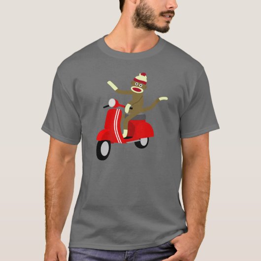 Sock Monkey Scooter T-shirt (Voorkant)