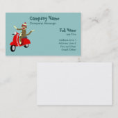 Sock Monkey Scooter Visitekaartje (Voorkant / Achterkant)