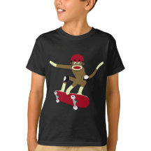 Sock Monkey Skateboarder