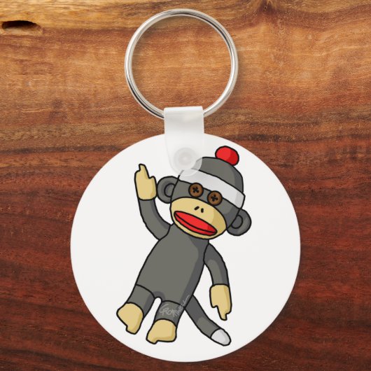 Sock Monkey Sleutelhanger (Voorkant)