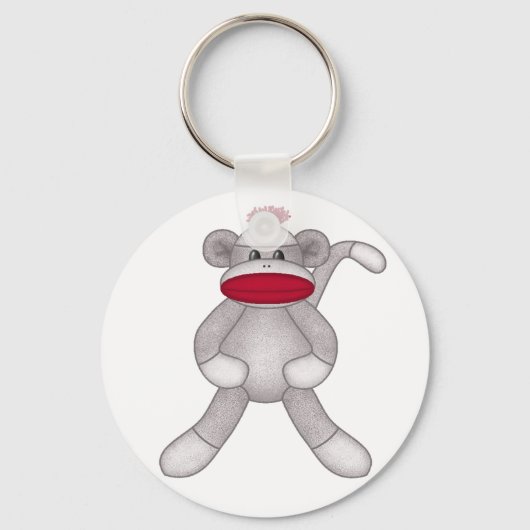 Sock Monkey Sleutelhanger (Voorkant)