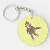 Sock Monkey-Sleutelhanger Sleutelhanger (Voorkant)