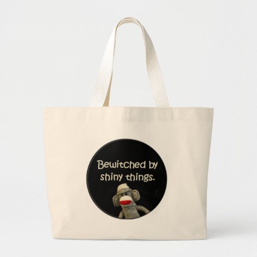 Sock Monkey Slurs Grote Tote Bag (Voorkant)