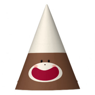Sock Monkey Smile(jongen) Feesthoedjes