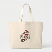 Sock Monkey Soccer Grote Tote Bag (Voorkant)